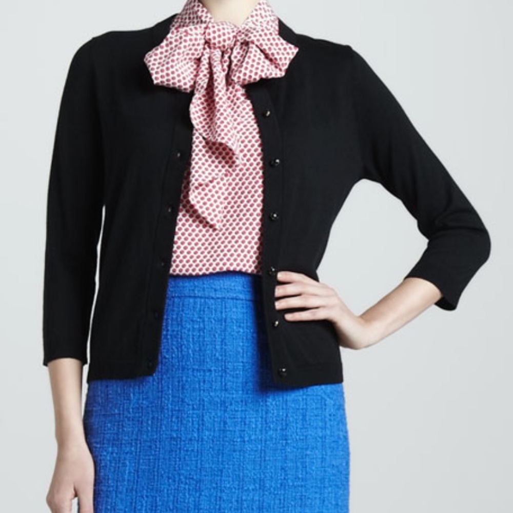 NEW Kate Spade Sofia Cardigan Silk Cotton - Picture 1 of 4